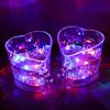 260 мл светящаяся чашка, прозрачная акриловая кружка, светящаяся чашка для питья в форме сердца для бара, ночного клуба, вечеринок
