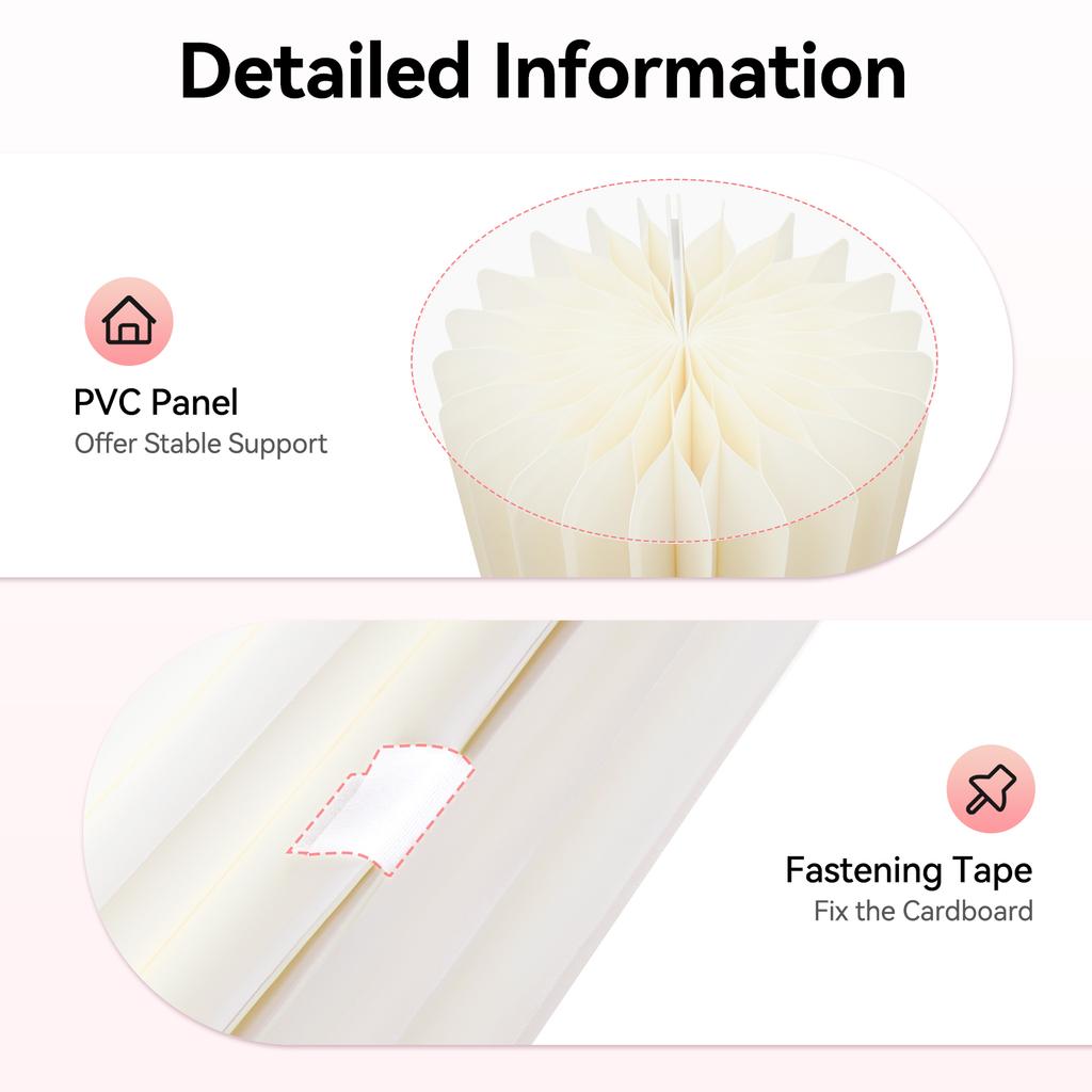 4 PCS Heavy Duty Cardboard Pedestal Stands Set, 66lbs Load Folding Display for Wedding Backdrop Party Banquet Decor