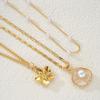 3pcs Set Minimalist Elegant Seashell Flower Faux Pearl Necklace For Women Summer Beach Dating Party Daily Wear Jewelry Gifts