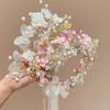 Bohemia Style Girls Garland Simulation Flower Flower Headdress Butterfly Fairy Hair Hoop  Women