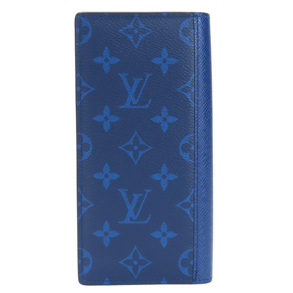 Used LOUIS VUITTON Purse Portefeuille Blaza M30297 Taigalama Taiga/Monogram cobalt Blue Bifold Wallet