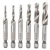 Фаскосниматель из быстрорежущей стали с титановым покрытием и сверлом-метчиком M4-M8