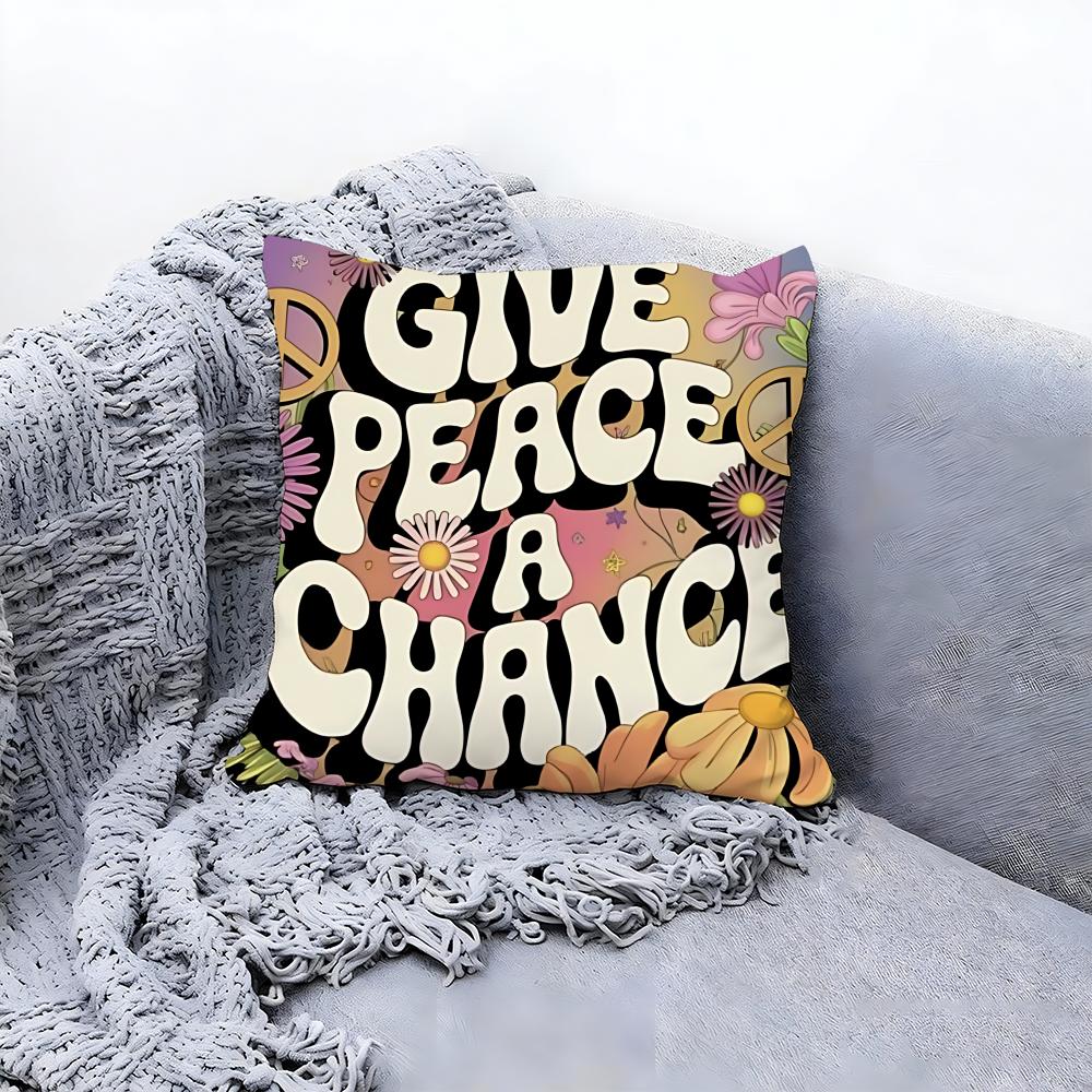 serene peace Cushion Cover Premium Comfort Reversible Pillow Cove Two in One Design for Any Room Car Interior