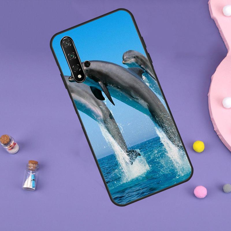 Животное Дельфин Для Huawei Nova Y61 Y60 Y70 Y72 Y73 Y90 Y91 9 10 SE 7i 8i 11i 12i P30 P40 Lite P60 Pro Чехол