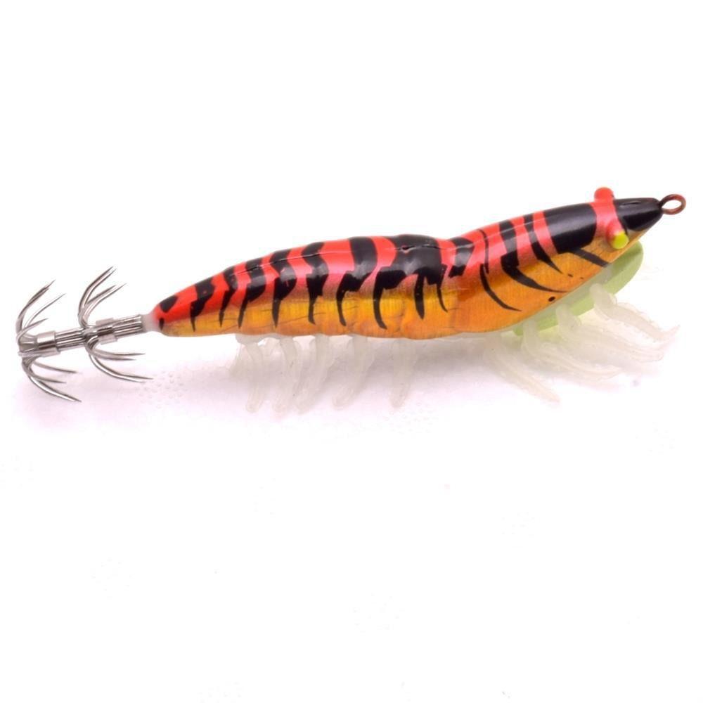 Fluorescent Wood Shrimp No. 3.0 No. 3.5 Artificial Squid Jig Cuttlefish Squid Hook  Ocean Rock