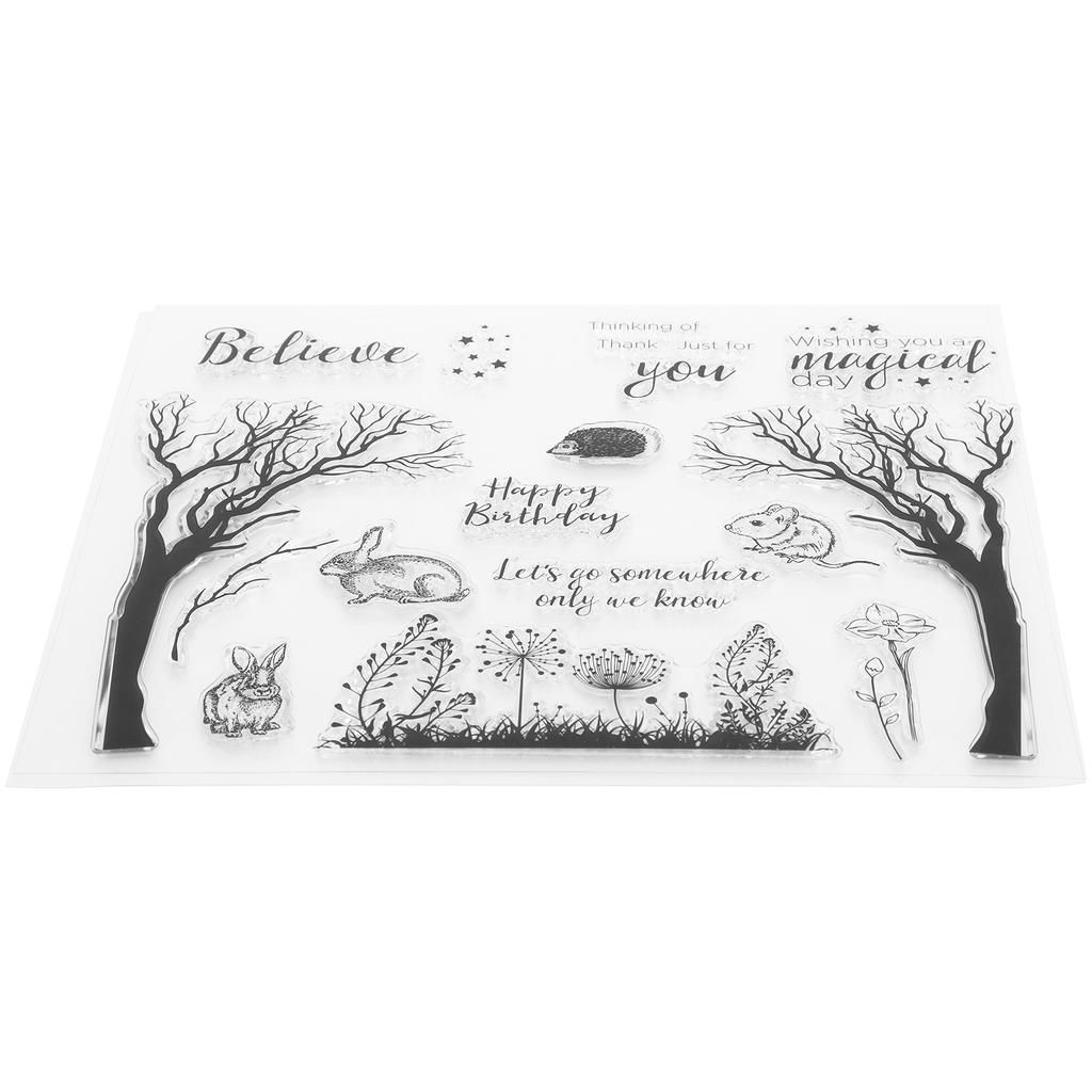  Прозрачный штамп, прозрачный, прямоугольный, для скрапбукинга, фотоальбома, дневника, поздравительной открытки