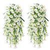 2pcs Large Artificial Hanging Flowers Morning Glory UV Resistant Outdoor Hanging Giant Plants Balcony Garden Wedding Party Decor