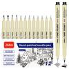 Профессиональный набор маркеров для манги 6/12 шт. Ручки для скетчинга тонкой линией для рисования, иллюстрации и каллиграфии. Художественный набор школьных принадлежностей