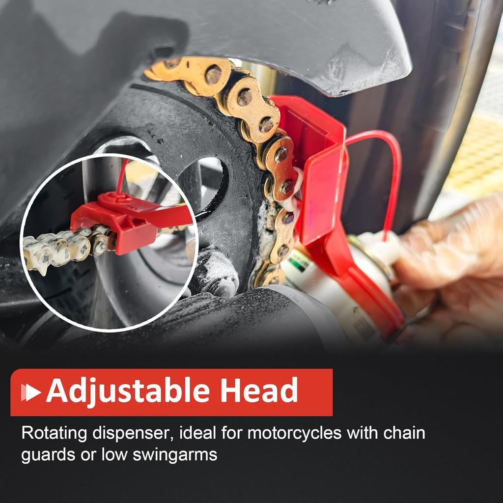 Motorcycle Chain Lube Cleaning Kit, Chain Lube Applicator Tool For Motorcycle, Bicycle, Mess-Free Chain Cleaner Lubrication Tool For 428, 520, 525,