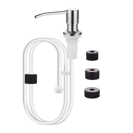 Дозатор мыла для кухонной раковины из нержавеющей стали, настольный насос с набором удлинительной трубки длиной 1 м, вращение на 360 градусов, защита от коррозии