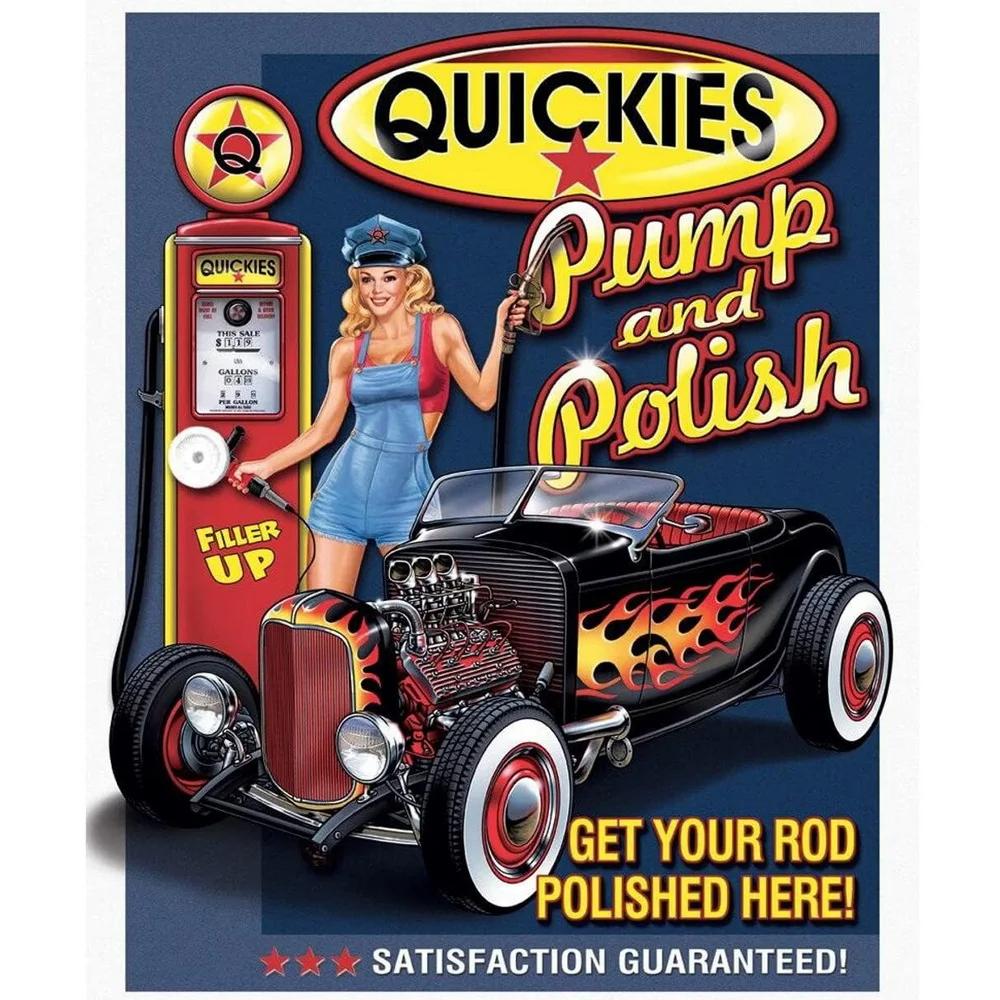 Металлические жестяные таблички Плакат Пин-ап Гараж Настенное украшение Винтажная железная живопись Художественные постеры для мужской пещеры Дома Кафе Гаража Клуба Бара