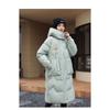 Cotton Jacket Female Long Section, Winter Knee Thickened Korean Version of Loose Hooded Cotton Coat, Female Versatile Cotton Jacket Coat