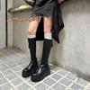 Маленький мужчина пикантные ботинки на толстой подошве эластичные ботинки высокие ботинки маленький мужчина удлиненные ноги тонкие милые крутые длинные голенища тонкие ботинки