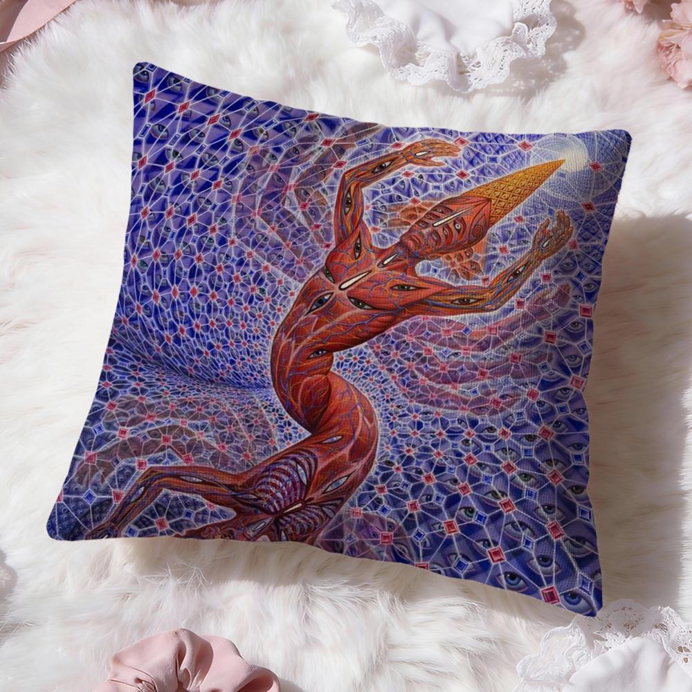 Психоделическая наволочка Alex Grey Trippy, премиальный комфорт, двусторонняя, дизайн «два в одном» для любой комнаты и салона автомобиля