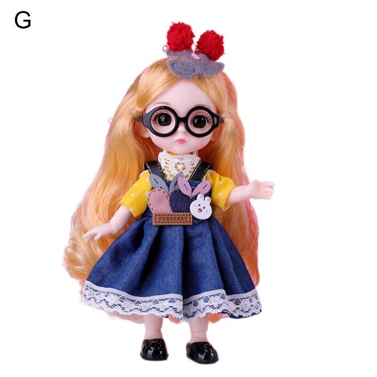 Игрушка для кукол 6 дюймов Изысканный Прост в уходе Удобный на ощупь 44204 Кукла с большими глазами для развлечений