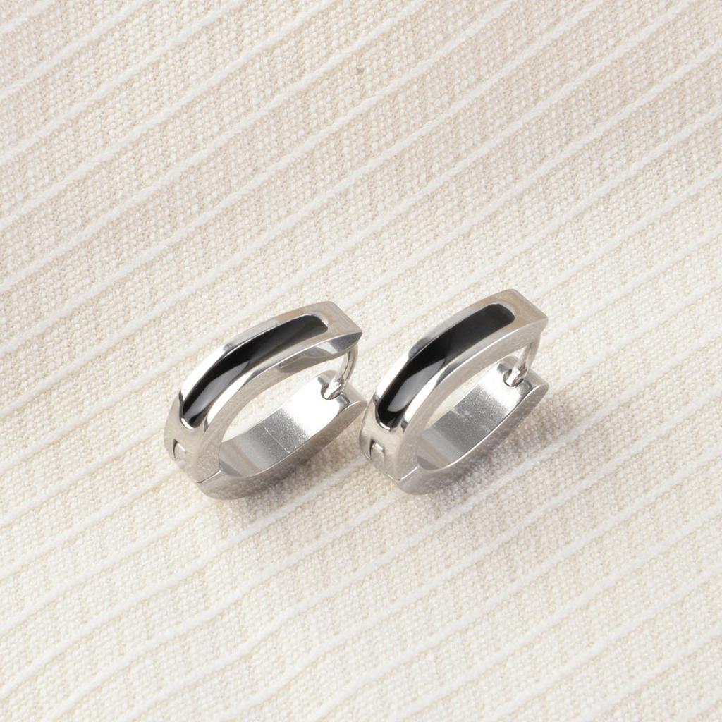 Позолоченные 24K европейские и американские овальные титановые каффы с эпоксидной смолой: Модные серьги для стройного лица