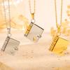 Personalized My Star Book Necklace, My Incredible Book Necklace With Custom Name And 6 Pre Carved Information Openable Adjustable Pendants