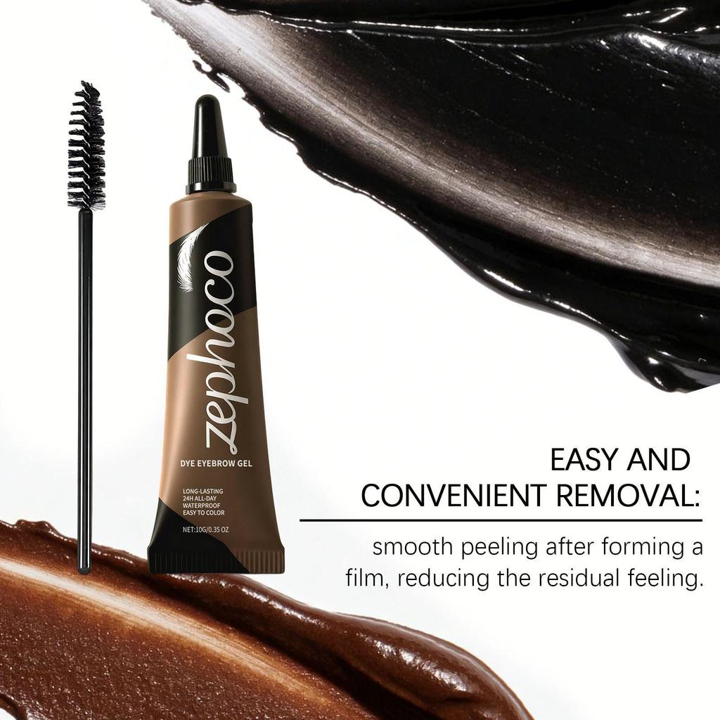 Zephoco Anti-Smudge Tinted Brow Gel: Moisturizing, Natural, Easy to Shape, Long-Lasting Eyebrow Makeup.