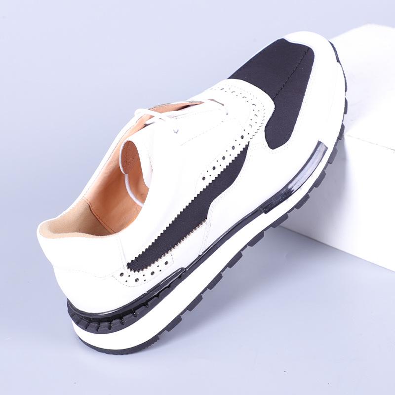 Мужские кроссовки из натуральной кожи и ткани в стиле пэчворк на шнуровке коричневого цвета, повседневные туфли-оксфорды для мужчин