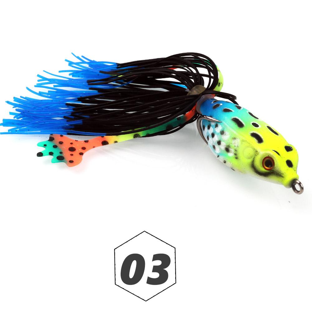 1PCS Frog Fishing Lures Soft Topwater Baits for Bass Snakehead Saltwater Freshwater Fishing