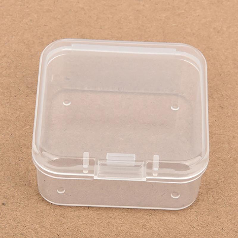 5 шт. Мини-пластиковый контейнер для хранения Прозрачный кейс для хранения ювелирных изделий Коробки для серег и колец Контейнер для хранения мелких предметов