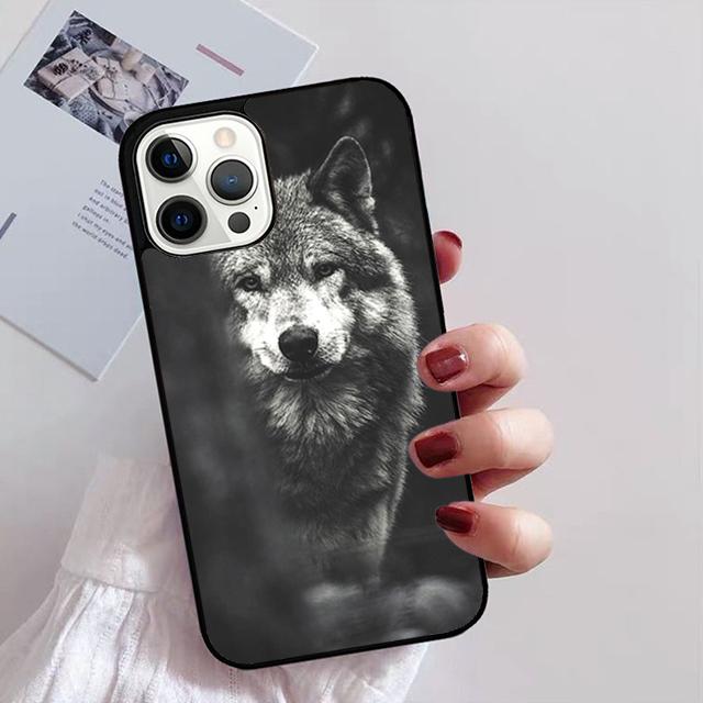 Animal The Wolf Howl Phone Case For iPhone 17 Air 14 13 12 16Pro Max 15 Plus Max Cover Shell coque