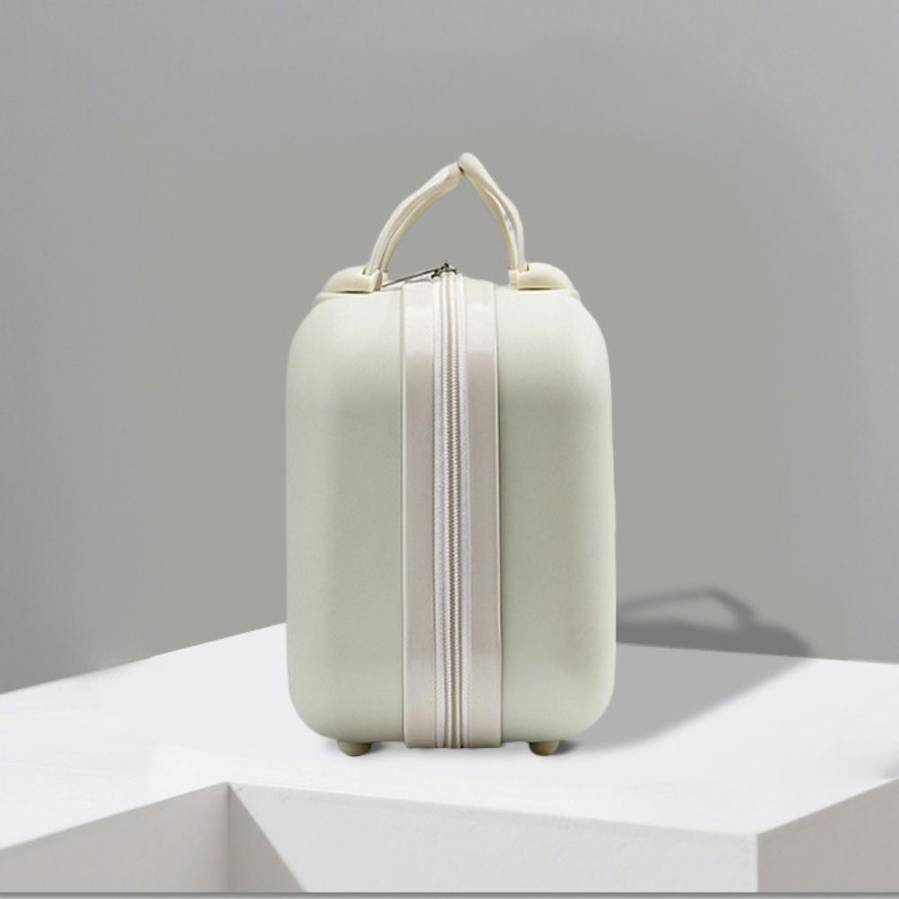 Square Box Solid Color Suitcase Large Capacity Makeup Case Casual 14-inch Cosmetic Cases  Women