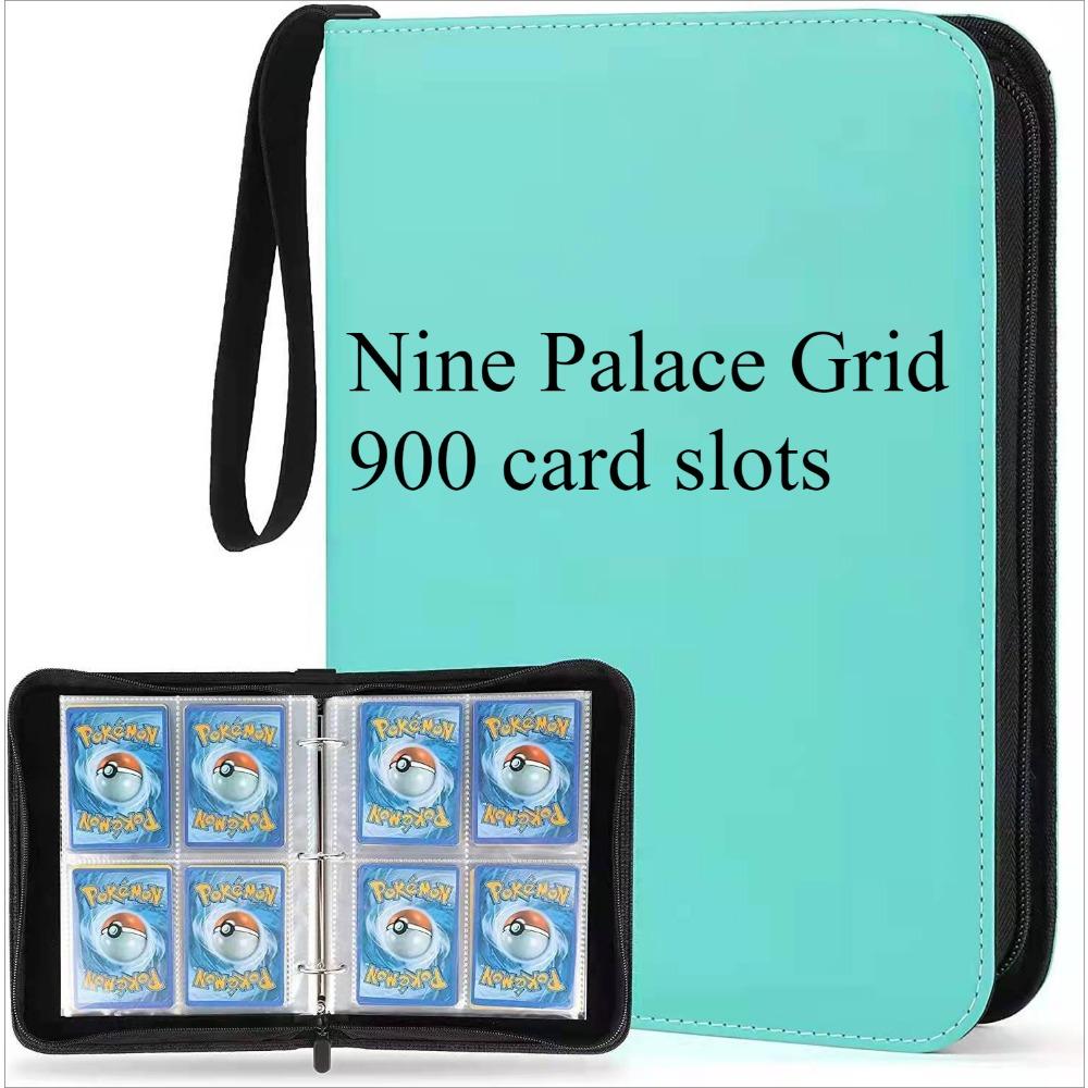 Картонная книга на молнии, 4/9 отделений, книжка с игровыми картами, упаковка для коллекционных игр