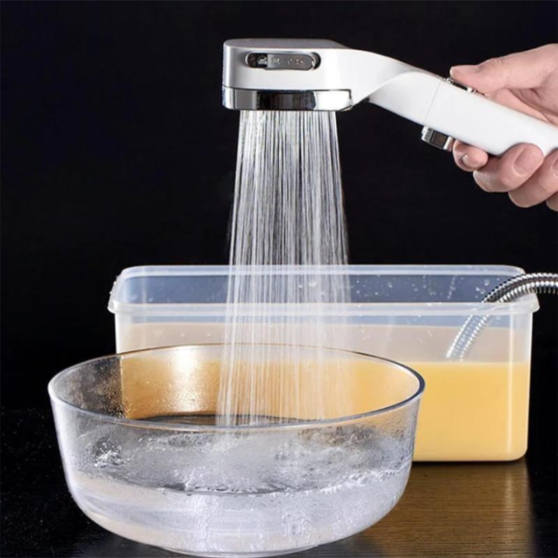 4-режимная ручная насадка для душа под давлением с переключателем паузы, встроенная мощная смывка