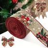 Christmas Ribbon, Car Printing Ribbon, Suitable For Holiday Decoration, Gift Packaging 2.5 Inch