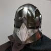 Medieval Blackened Steel 18 Gauge Bounty Hunter Helmet Halloween Helmet