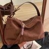 Vintage Frosted Leather Handbag Women's 2025 New Fashion Shoulder Underarm Bag Large Capacity Versatile Commuter Pillow