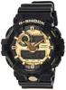Кварцевые часы из смолы, повседневные, один размер, черно-золотые, мужские 'G SHOCK'