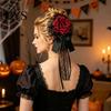 Theme Party Hair Decorations Rose Bow Clip, Lace Pearl Hairpin, Lolita Gothic Bowknot Alternative Style Clips Hairpin for Women Bride Cosplay Wedding