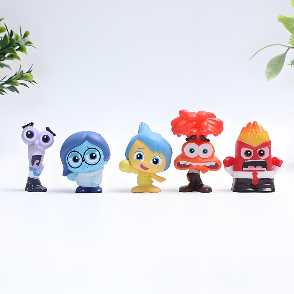 9 Pcs/Set New Inside Out 2 Action Figure Toy Sadness Joy Anger Disgust Fear Model Doll Cake Decorative Desk Ornament Kids Gift