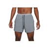 Dri-Fit Solid Color Logo High-Waisted Split Drawstring Casual Shorts Men Shorts Silver-Gray DM4755-084