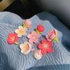 Модные розовые шпильки для волос с цветами сакуры и персика, головные уборы для женщин и девочек, корейская версия, милый цветочный зажим для волос, аксессуары для волос