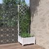 VidaXL Planter with Trellis White 40x40x121.5 Cm PP 153279