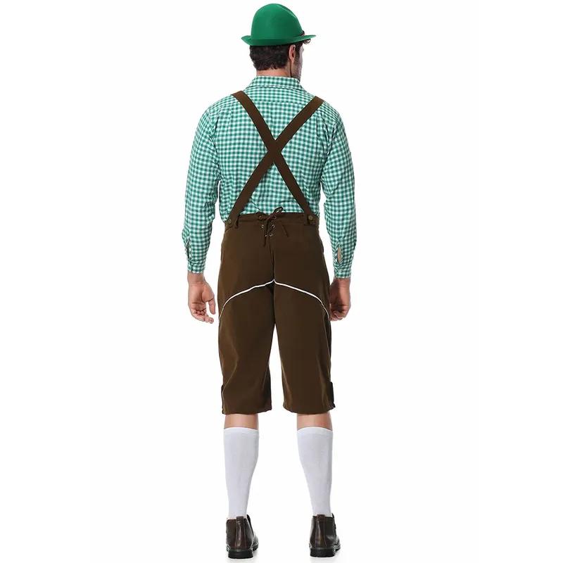 Men Oktoberfest Costume German Oktoberfest Pubs Bartender Outfit Beer Man Costumes Lederhosen Bavarian Octoberfest