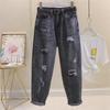 Women's High-Waisted Black & Gray Wide-Leg Jeans - Summer 2020 