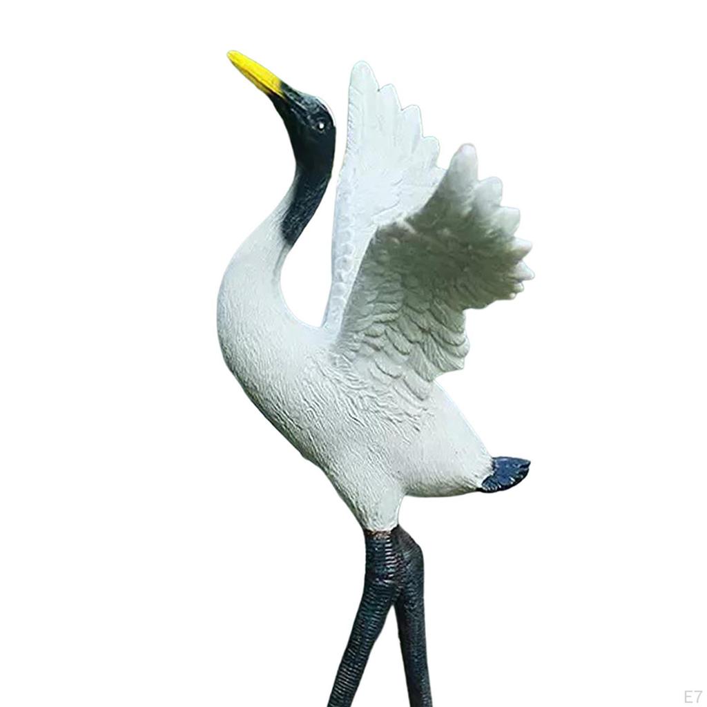 Садовая статуя, фигурка животного, журавль, скульптуры для двора, художественное ремесло, новинка, миниатюрные статуи птиц для
