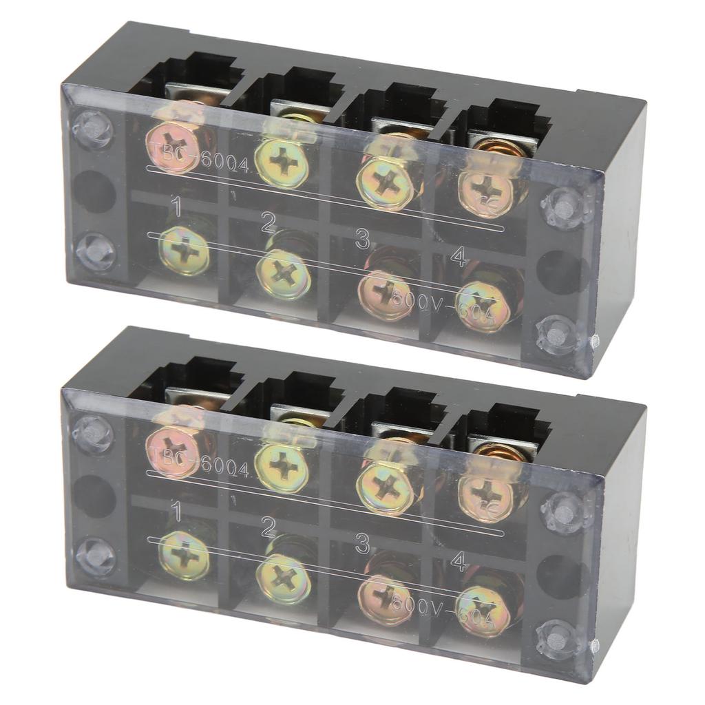 Terminal Strip Block Large Current Easy Wiring Ground Circuit Terminal Block 600V 60A 4 Positions
