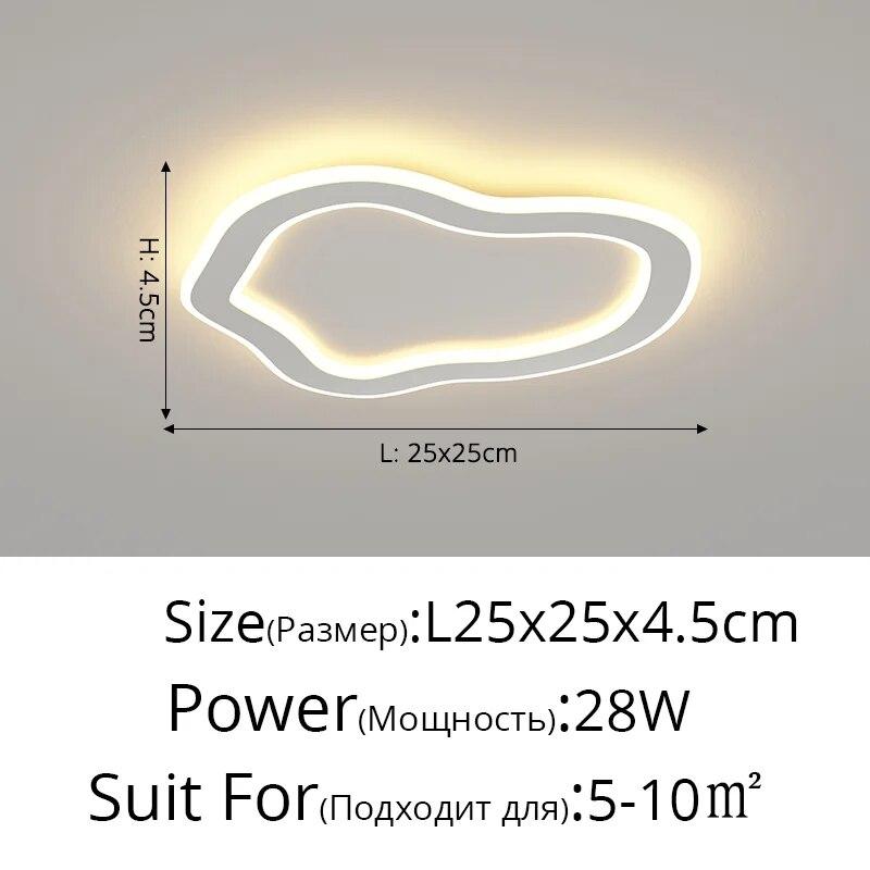 Simple Round Aisle Lamp Ceiling LED Lamp Dia 25cm Mounted Creative Kitchen Ceiling Lights Square Ceiling Lamp For Home Indoor