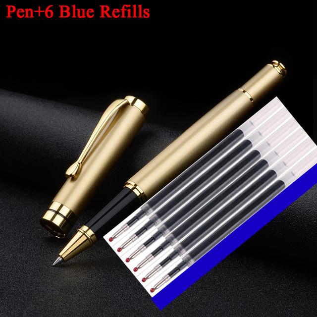 Hiigh Quality Full Metal Luxury Business Men Signature Roller Ballpoint Pen Good Quality Signature Pen Buy 2 Send Gift