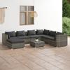 Day and Night - Day and Night Garden Furniture Set 8 Pieces and Gray Synthetic Rattan Cushions