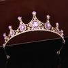 Baroque Bride Wedding Crown Tiara Wedding Dress Accessories Exquisite Alloy Rhinestone Crown Hair Accessories