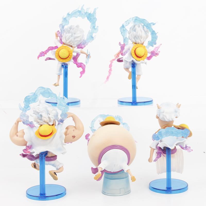 5 шт./комплект One Piece Gear 5 Солнечный Бог Ника Луффи Аниме Фигурки ПВХ Модель Игрушки 12 см