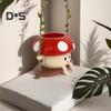 Hanging Planter Pot Indoor Outdoor Decorative Swing Flowerpot Cute Cartoon Mushroom Shaped Vase Ornament