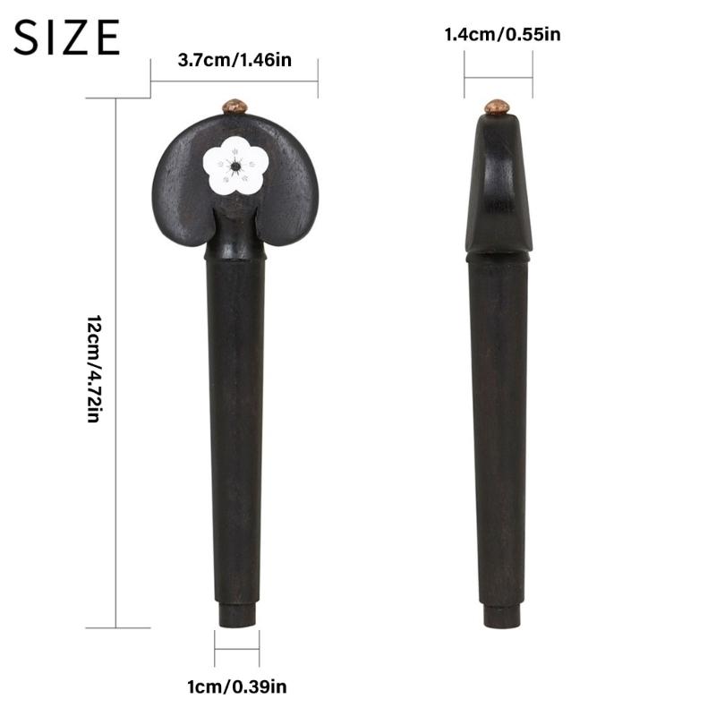 4Pcs Ebony Wood Cello Tuning Peg Tuner Cello Pegs Cello Shaft Handle Musical Intruments Parts & Accessories Enduring