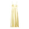 2025 Spring/Summer Women's Slim Silk Satin V-Neck Backless Spaghetti Strap Dress